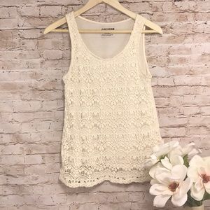 IVORY LACE TANK TOP